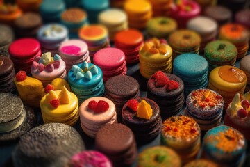 Colorful Cakes Generative AI