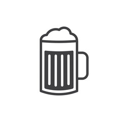 Beer glass vector icon. Beer glass flat sign design. Fresh isolated beer pictogram symbol. UX UI icon