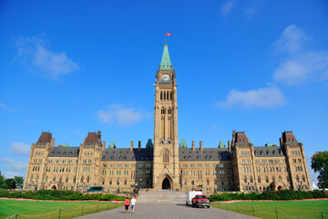 Ottawa Parliament Hill building - Powered by Adobe