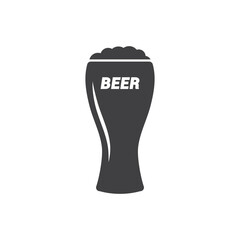Beer glass vector icon. Beer glass flat sign design. Fresh isolated beer pictogram symbol. UX UI icon