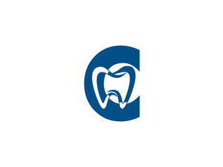 Creative Letter C With Dental logo vector, Dental Clinic Logo Design Template