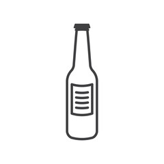 Beer bottle vector icon. Beer flat sign design. Beer bottle symbol pictogram. UX UI icon