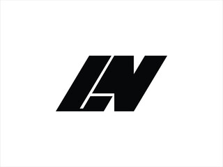 L N LN NL | Icon Logo Design Vector Illustration | Initial letter monogram template concept. Linear universal elegant creative monochrome symbol. Premium business finance logotype. Luxury fashion sign