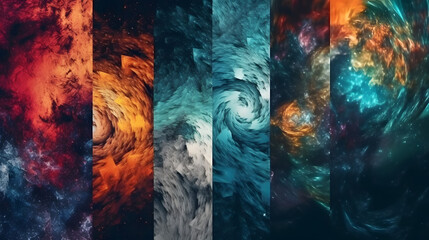 A Modern Collage of the Cosmos. Generative AI