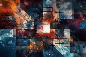 An abstract journey through the universe. Generative AI