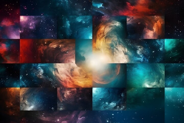 A Modern Collage of the Cosmos. Generative AI