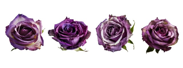 Rose flower set.Generative AI technology.
