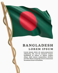 White Backround Flag Of BANGLADESH