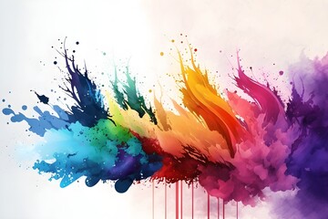 Abstract Illustration Colorfull Watercolor. Created with Generative AI technology