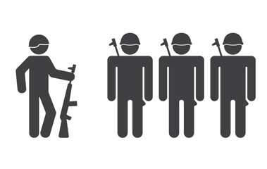 soldier group with rifle