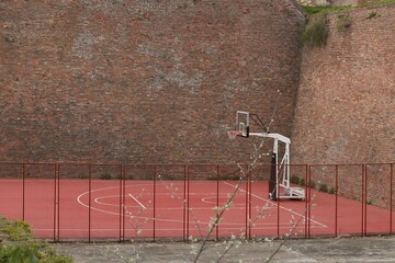 Basketball ground in an old fortress 