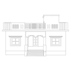 House Building Outline Design