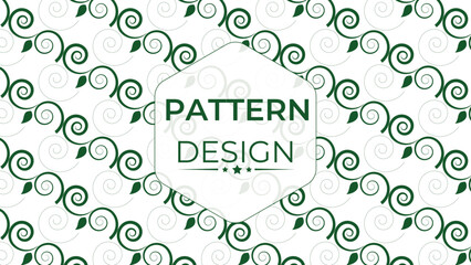 Modern floral  pattern design vector template, green color, stylish  abstract background for wallpapers, textile, packaging, design of luxury products.