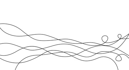 Elegant flowing lines on white background. Vector.