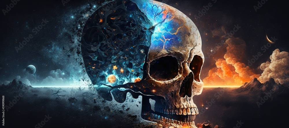 Poster ultra hd version of the universe's end generative ai
