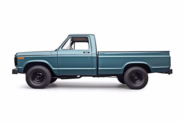 Blue Green Pickup Truck Isolated on White Background, Generative AI - 590920000