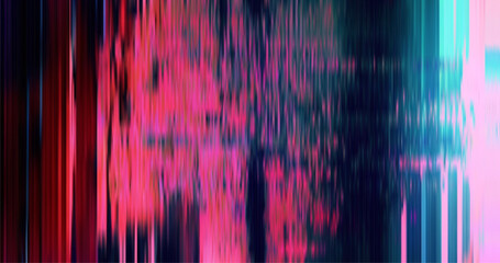 Trendy glitch pattern on dark background. Modern style vector. Abstract geometric elements