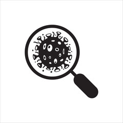 Illustration of virus vector icon. Corona virus icon flat sign design. Microbe symbol pictogram. Bactery icon. Coronavirus bacteria symbol. UX UI icon