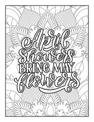 motivational quotes coloring pages design .inspirational words coloring book pages design. Hand drawn with inspiration word. Coloring for adult and kids. Vector Illustration. Positive quotes coloring 