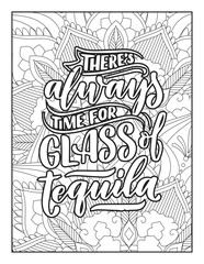 motivational quotes coloring pages design .inspirational words coloring book pages design. Hand drawn with inspiration word. Coloring for adult and kids. Vector Illustration. Positive quotes coloring 