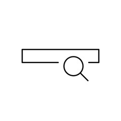 Website search vector icon. Site search flat sign design. Web site loupe search symbol pictogram. UX UI icon