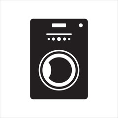 Washer vector icon. Washer flat sign design. Wash machine symbol pictogram. UX UI icon