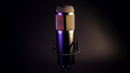studio_microphone on black background