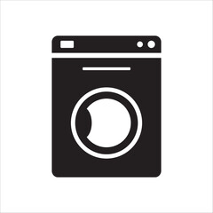 Washer vector icon. Washer flat sign design. Wash machine symbol pictogram. UX UI icon
