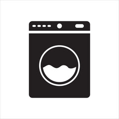 Washer vector icon. Washer flat sign design. Wash machine symbol pictogram. UX UI icon