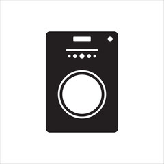Washer vector icon. Washer flat sign design. Wash machine symbol pictogram. UX UI icon