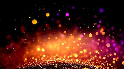 Fototapeta na wymiar Golden abstract particle dust or glitter background wallpaper galaxy cosmic space fantasy background