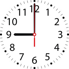 Nine clock vector