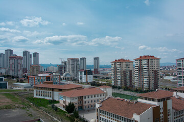 Ankara, Turkey - April 9 2023: Earthquake resistant high-rise apartments. Cityscape