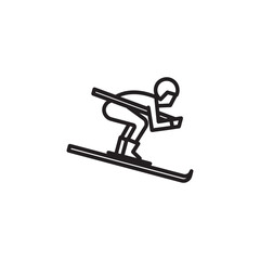 ski sport icon design template