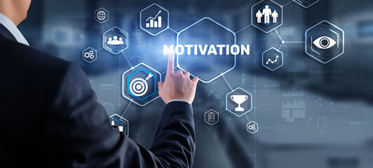 Motivation personality development concept. Achieving any goals