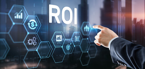Roi Return On Investment Business Technology Analysis Finance Concept