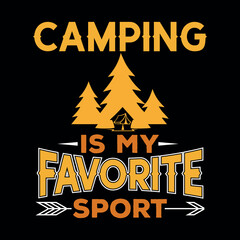 Camping Adventures mountains Outdoors Vector illustration t-shirt design Graphic T-Shirt Design