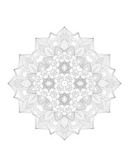 Decorative ornament in ethnic oriental style. Coloring book page. Flower Mandala. Vintage decorative elements. Oriental pattern, vector illustration. Mandalas for coloring book. Mandala patterns.