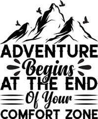 Camping Adventures mountains Outdoors Vector illustration t-shirt design Graphic T-Shirt Design