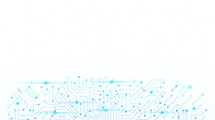 Abstract cirucit board banner