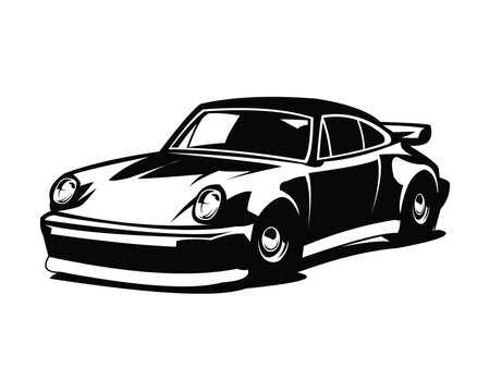 European car isolated on white background. best for logos, badges, emblems, icons, available in eps 10.