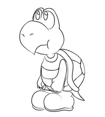 tortoise vector illustration for baby 