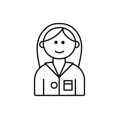 Female doctor on white background