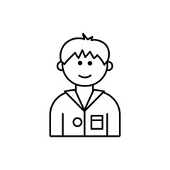 Male doctor on white background