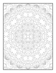 Coloring Page For Adult. Mandala. Vector. Circular pattern in the form of a mandala. Coloring book page. Flower Mandalas. Vintage decorative elements. Mandala Coloring Pages.  Pattern Coloring Page.