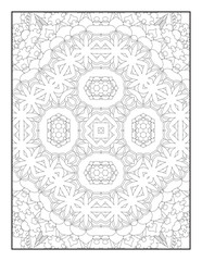 Coloring Page For Adult. Mandala. Vector. Circular pattern in the form of a mandala. Coloring book page. Flower Mandalas. Vintage decorative elements. Mandala Coloring Pages.  Pattern Coloring Page.