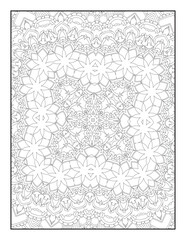 Coloring Page For Adult. Mandala. Vector. Circular pattern in the form of a mandala. Coloring book page. Flower Mandalas. Vintage decorative elements. Mandala Coloring Pages.  Pattern Coloring Page.