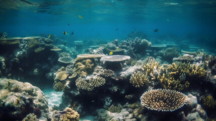 Naklejka na ściany i meble Great Barrier Reef. Generative AI