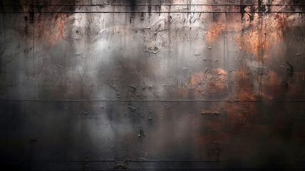 Steel metal grunge texture, rusty fancy background, dark gray black wallpaper, with scratch. - obrazy, fototapety, plakaty
