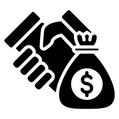 business agreement deal finance icon.